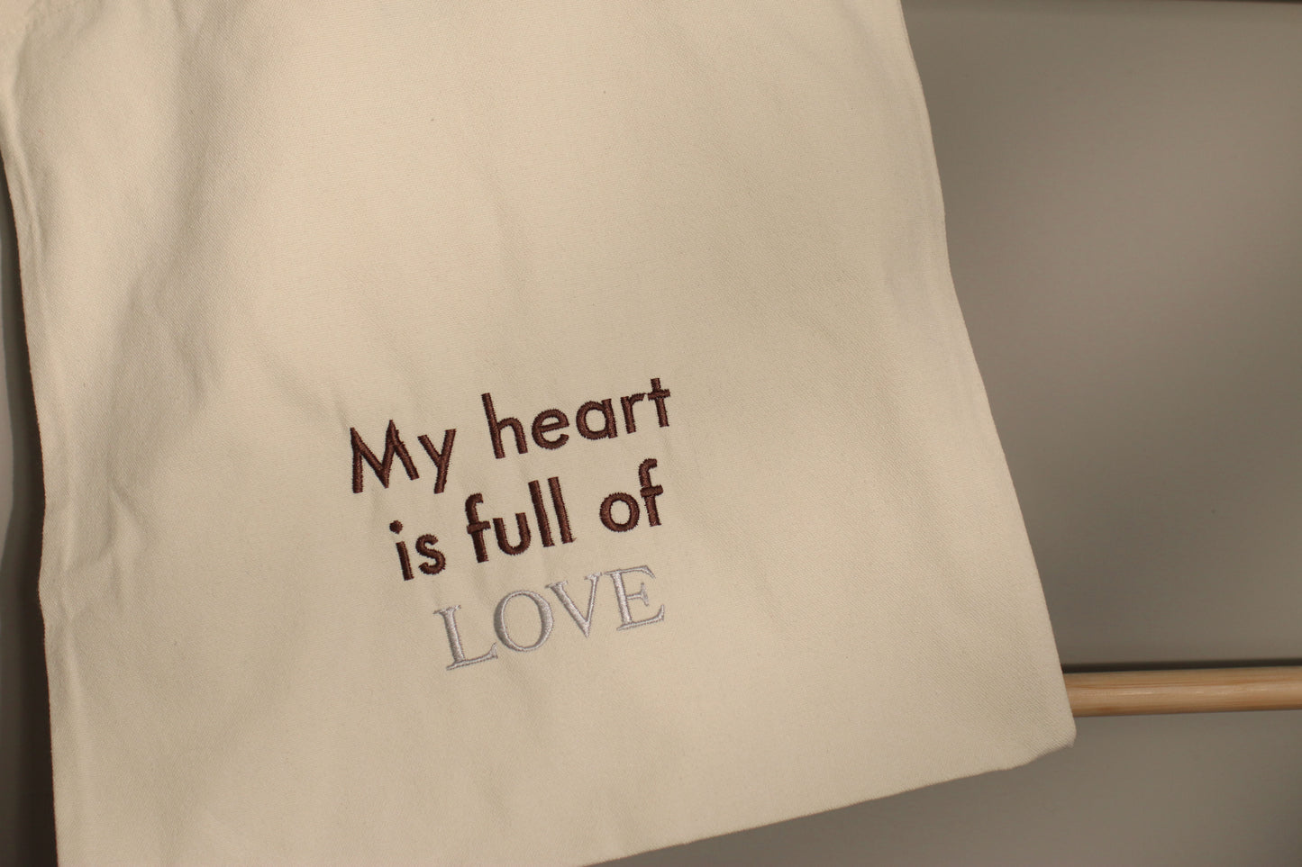 My heart is full of LOVE/grey - Tote bag