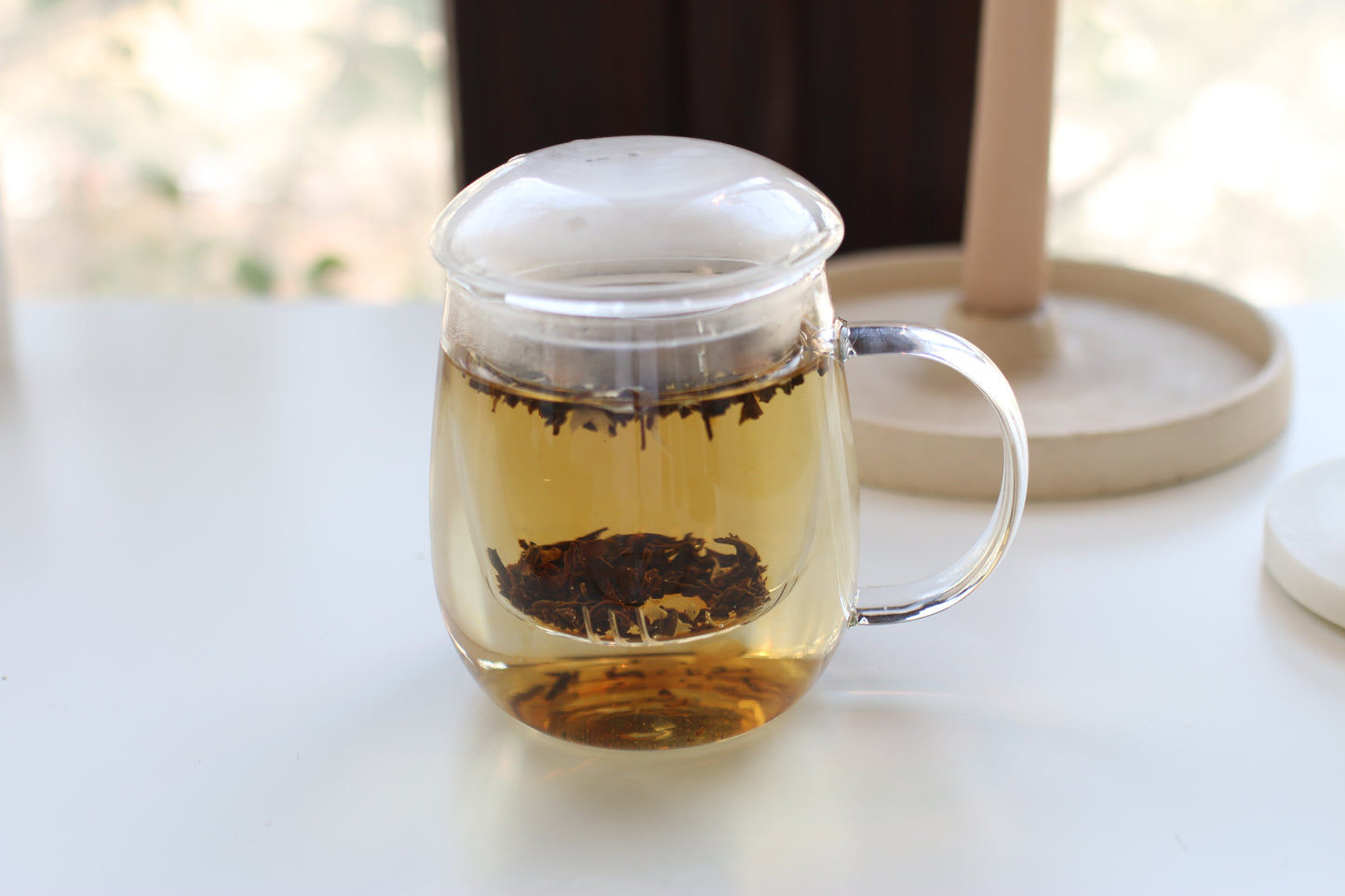 Transparent tea mug